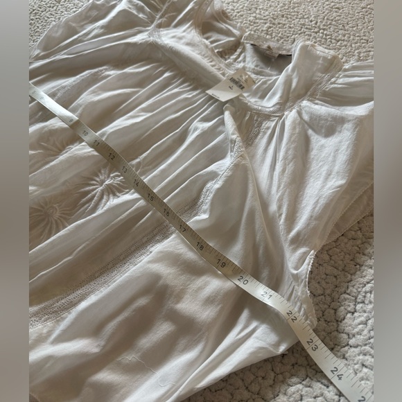 NWT Banana Republic White Selene Embroidered Tiered Dress Size L (Tall) - Picture 6 of 13